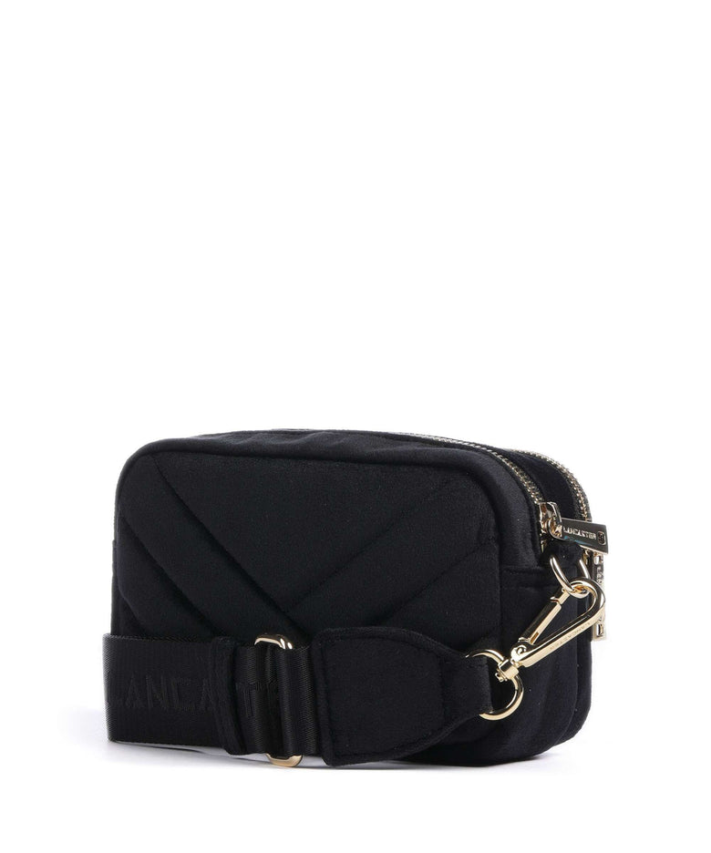 Lancaster Actual Velvet Matelassé Crossbody bag noir