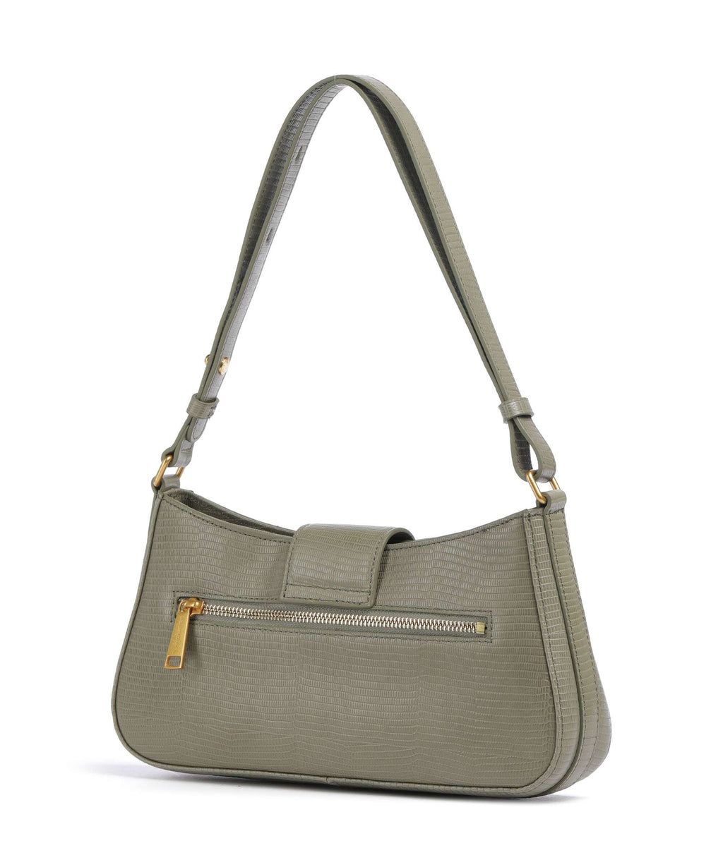 Lancaster Exotic Ily Shoulder bag olive/lézard