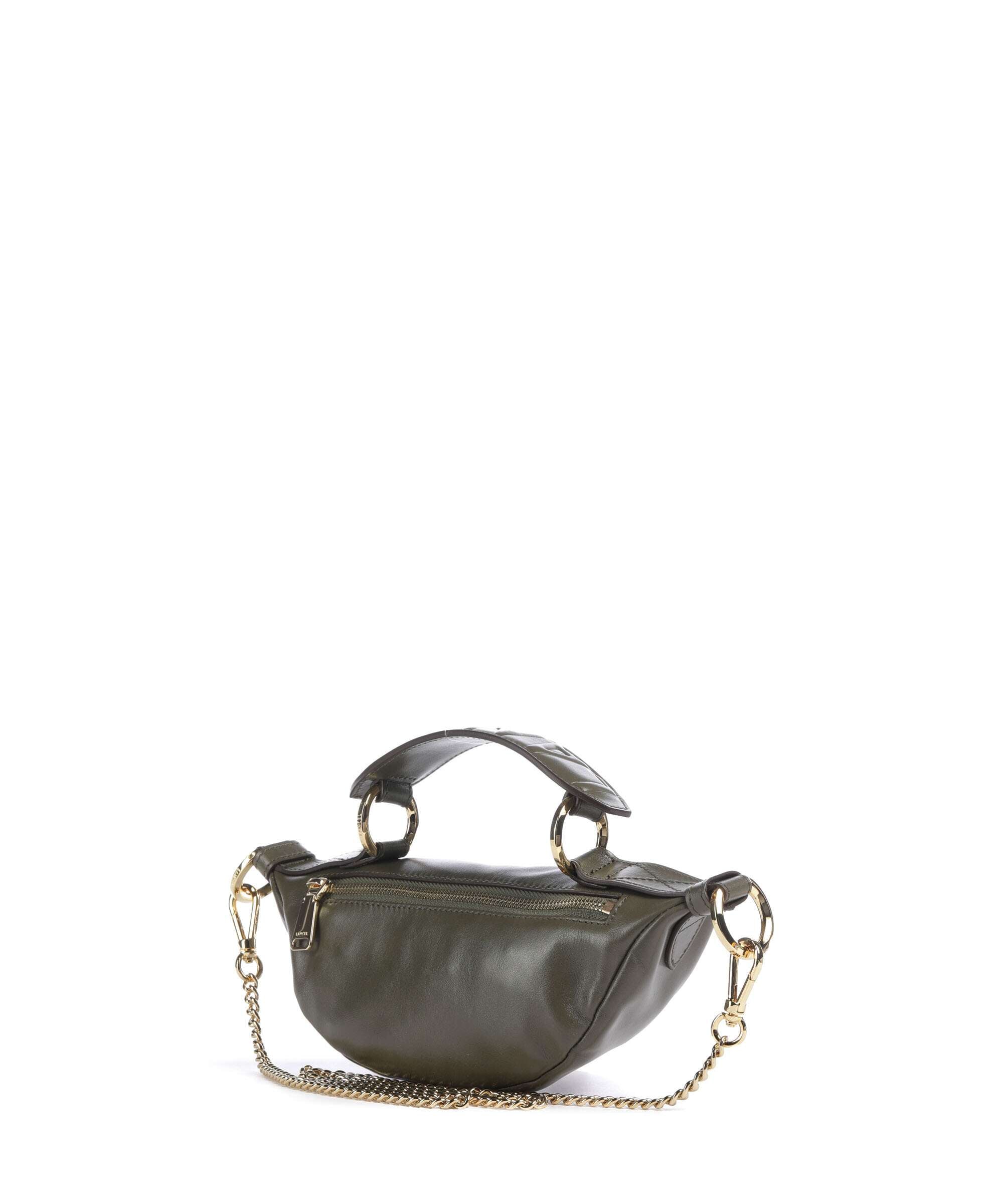 Lancel Origami Mini Crossbody bag dark khaki