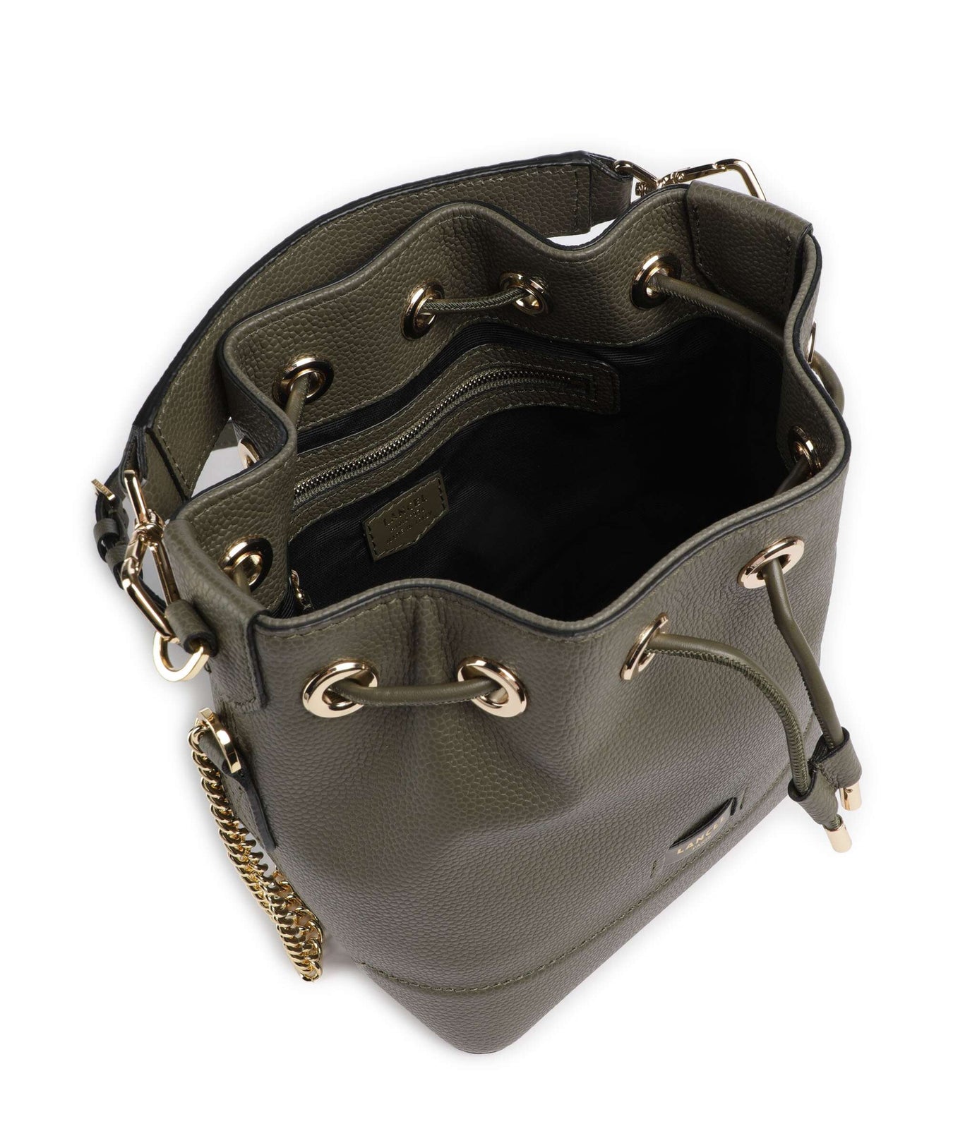 Lancel Ninon S Bucket bag dark khaki