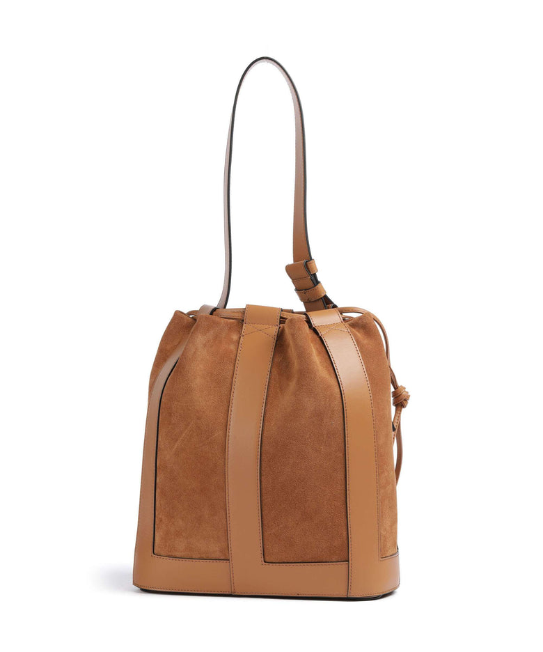 Lancel Elles M Bucket bag camel