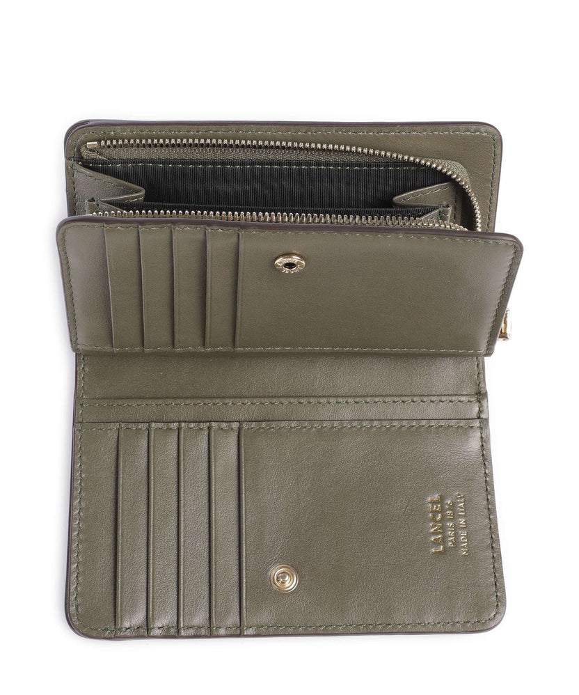 Lancel Origami Wallet dark khaki