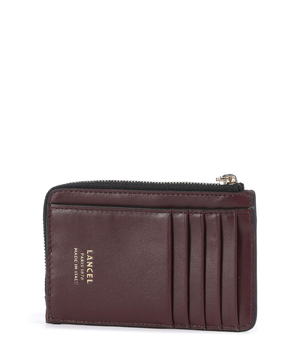 Lancel Origami Credit card holder cassis