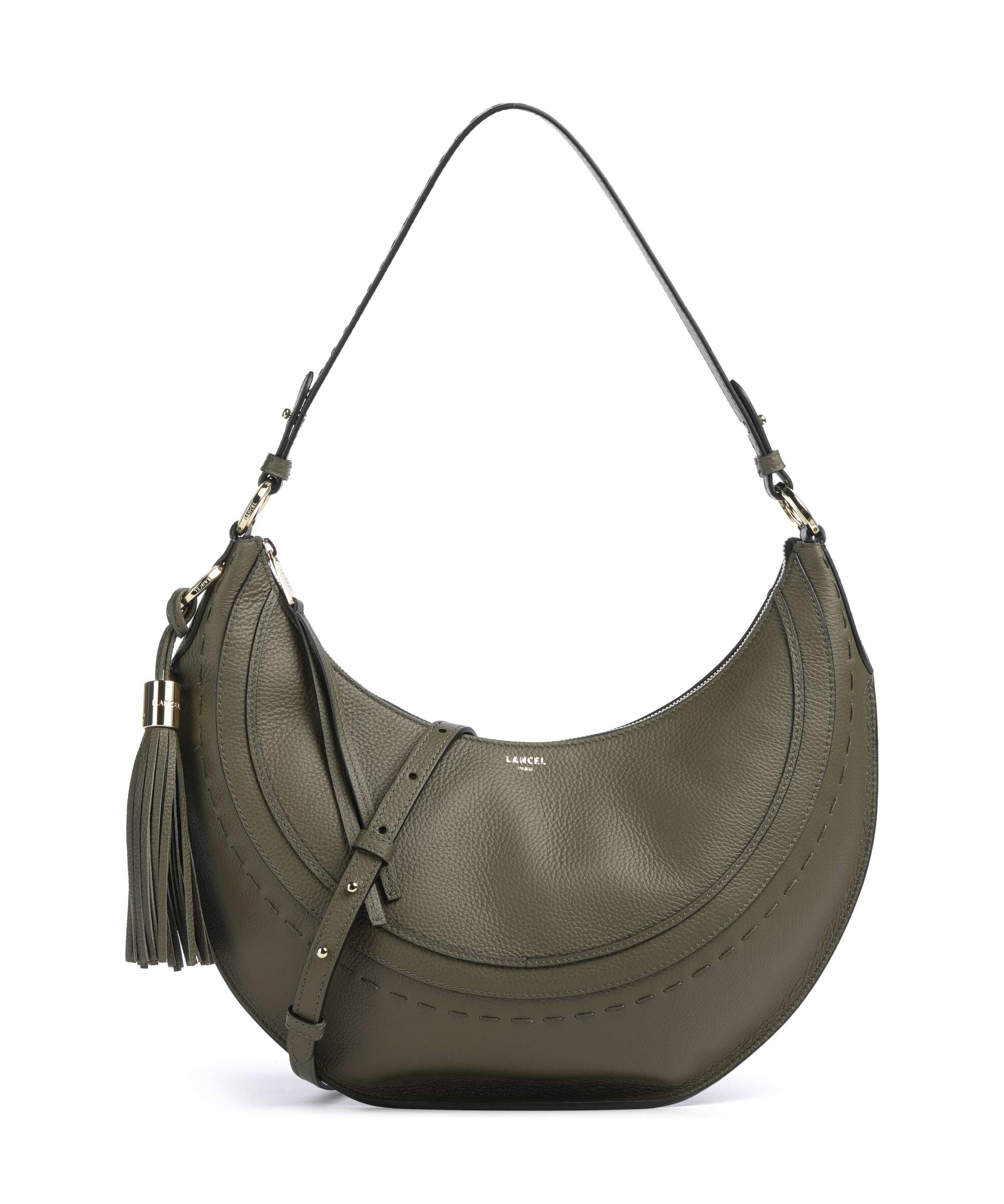 Lancel Hobohème M Hobo bag dark khaki