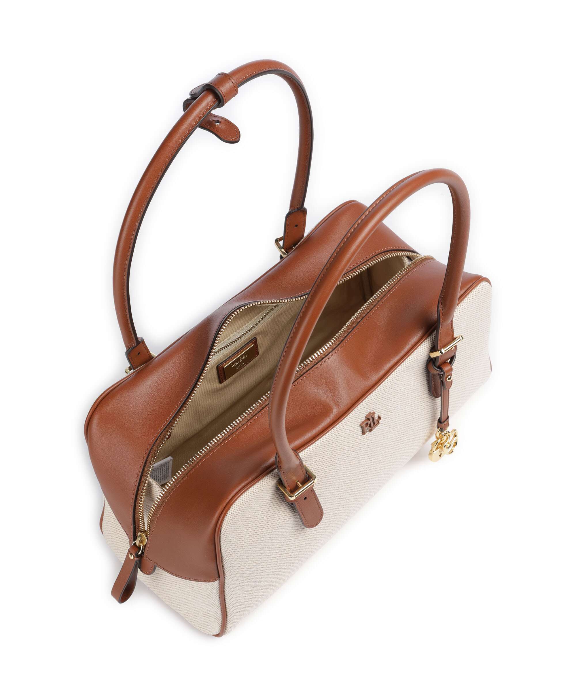 Lauren Ralph Lauren Marcy Shoulder bag natural/buff canvas/lauren tan