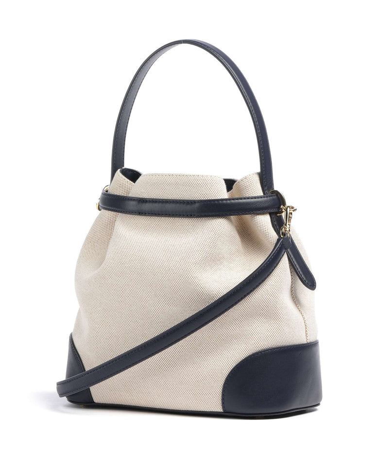 Lauren Ralph Lauren Blaike Medium Bucket bag natural/buff canvas/refined navy