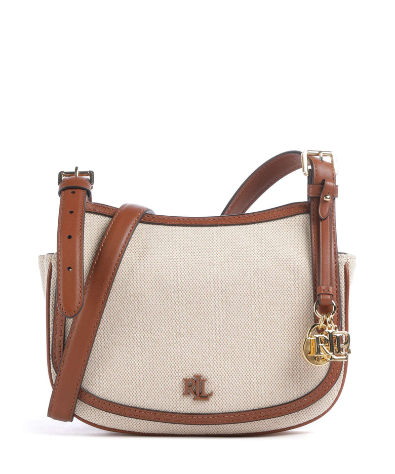 Lauren Ralph Lauren Marcy Medium Crossbody bag natural/buff canvas/lauren tan