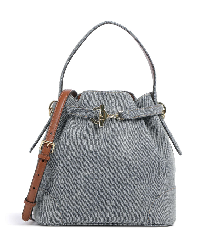 Lauren Ralph Lauren Blaike Medium Bucket bag blue/lauren tan
