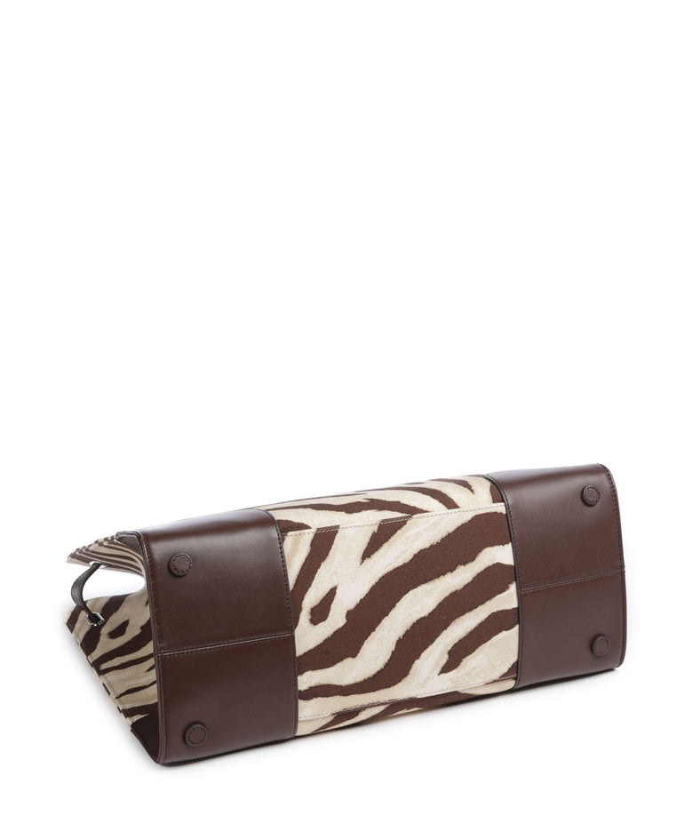 Lauren Ralph Lauren Devyn 42 Handbag zebra/dark hickory