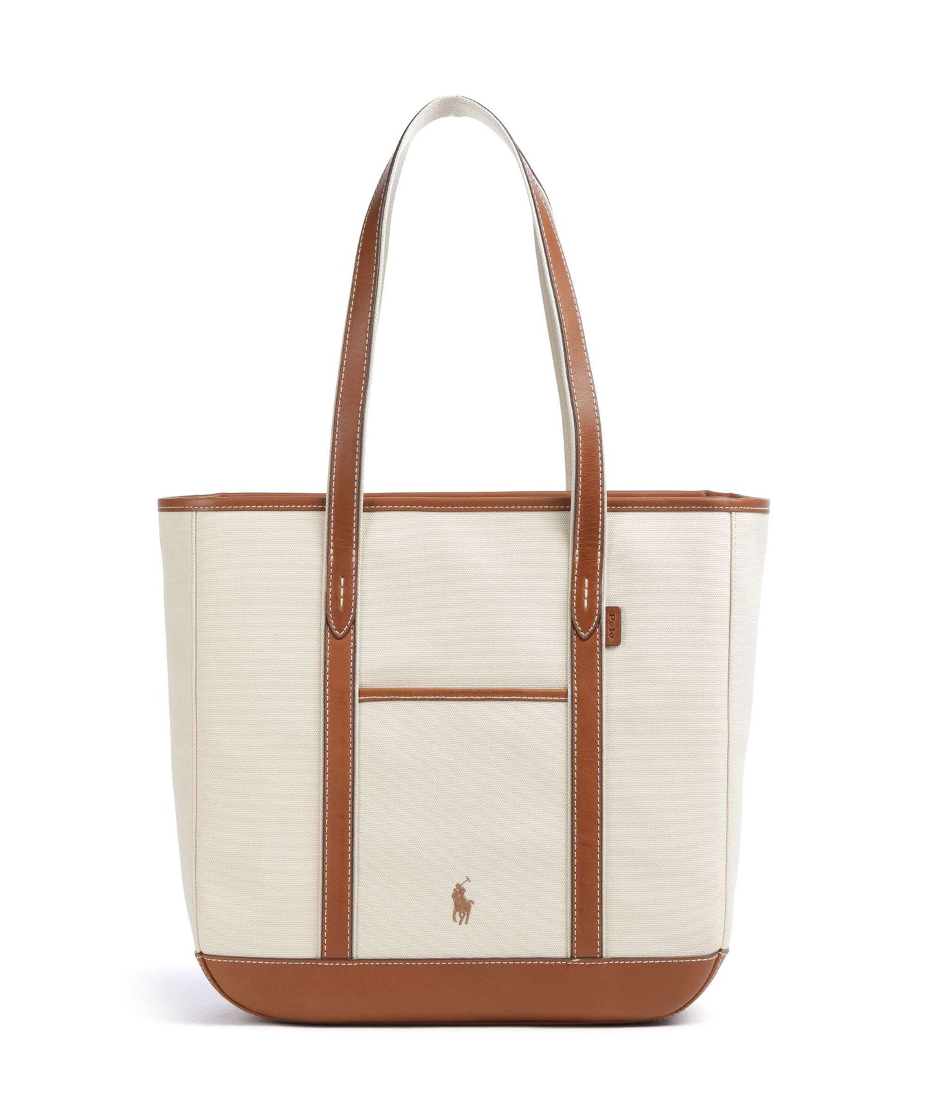Polo Ralph Lauren Canvas Medium Tote bag ecru/cuoio