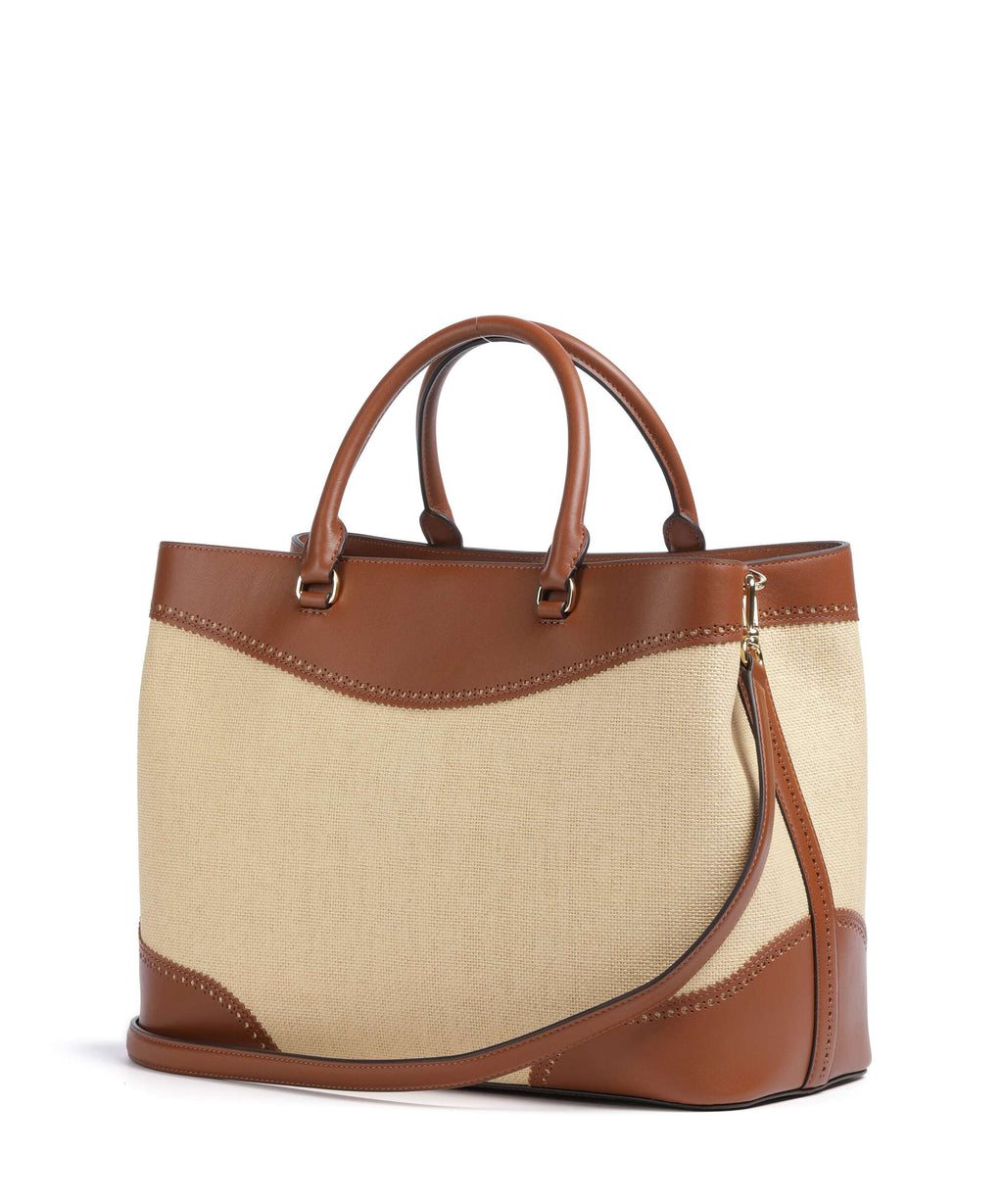 Lauren Ralph Lauren Marcy 36 Handbag dark natural/lauren tan