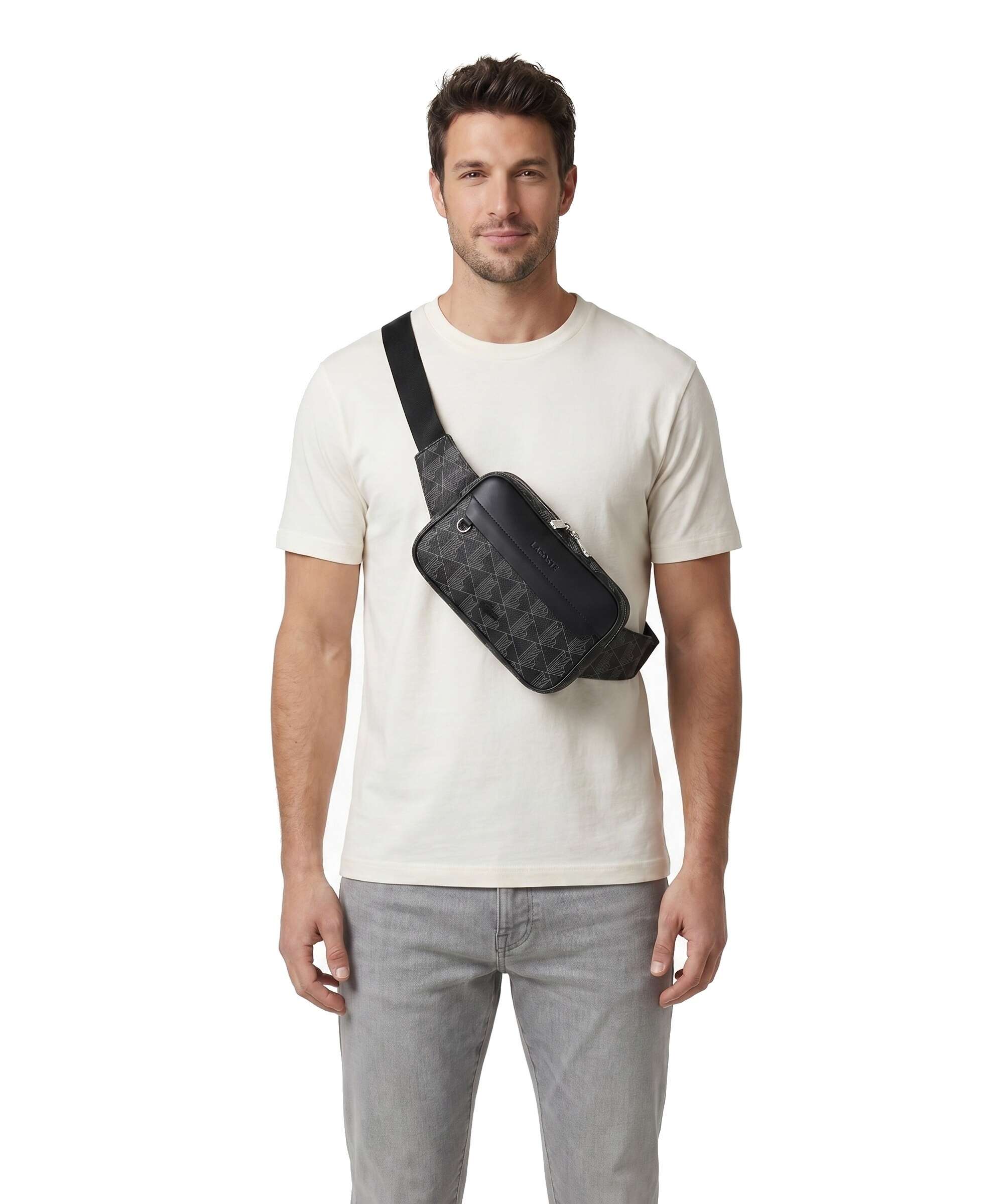 Lacoste The Blend Belt bag allover monogram/noir/gris