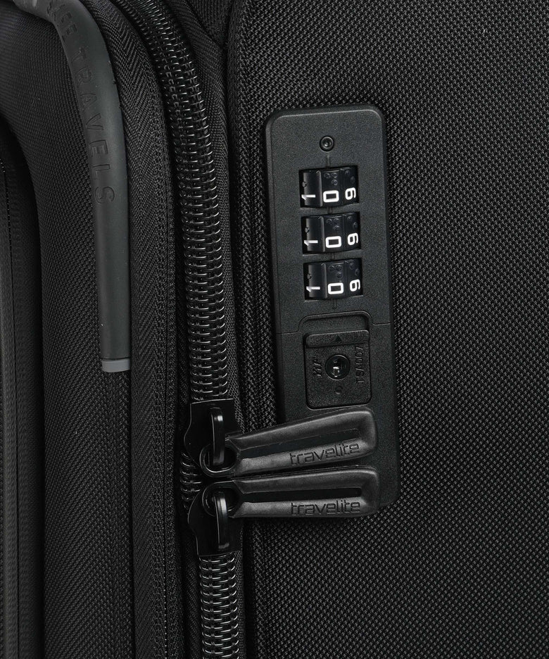 Travelite Crosslite Spinner (4 wheels) schwarz