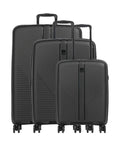 Travelite Air Stripe Suitcase set (4 wheels) black