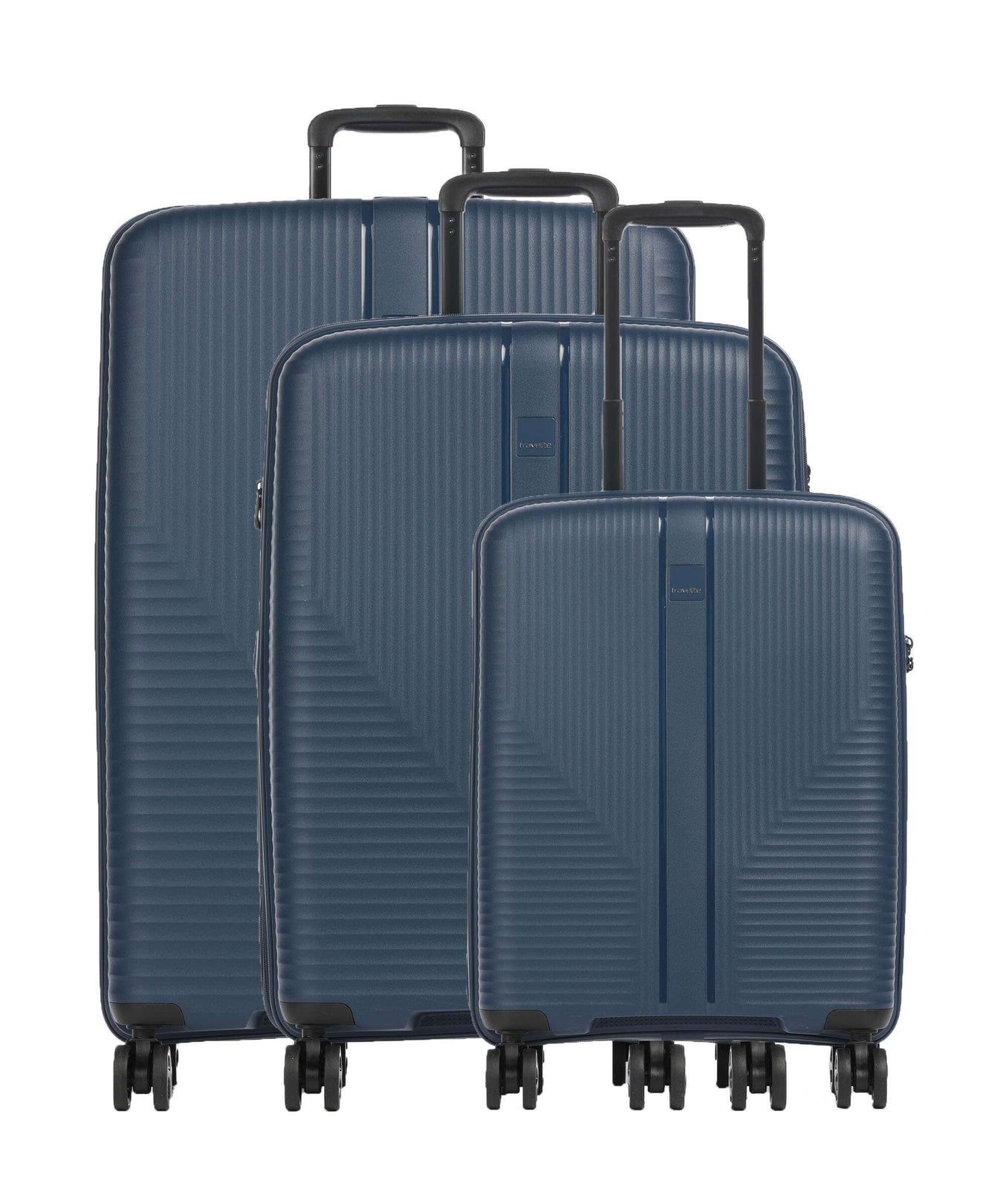 Travelite Air Stripe Suitcase set (4 wheels) navy