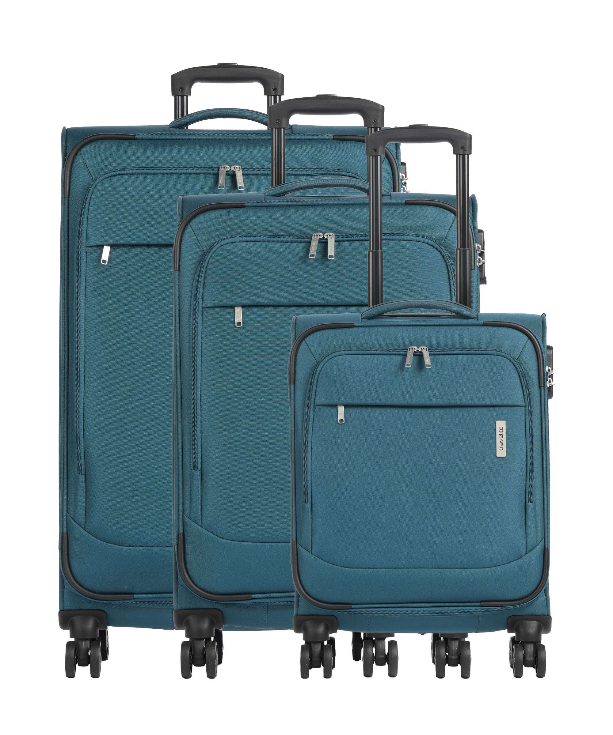 Travelite Priego Suitcase set (4 wheels) petrol