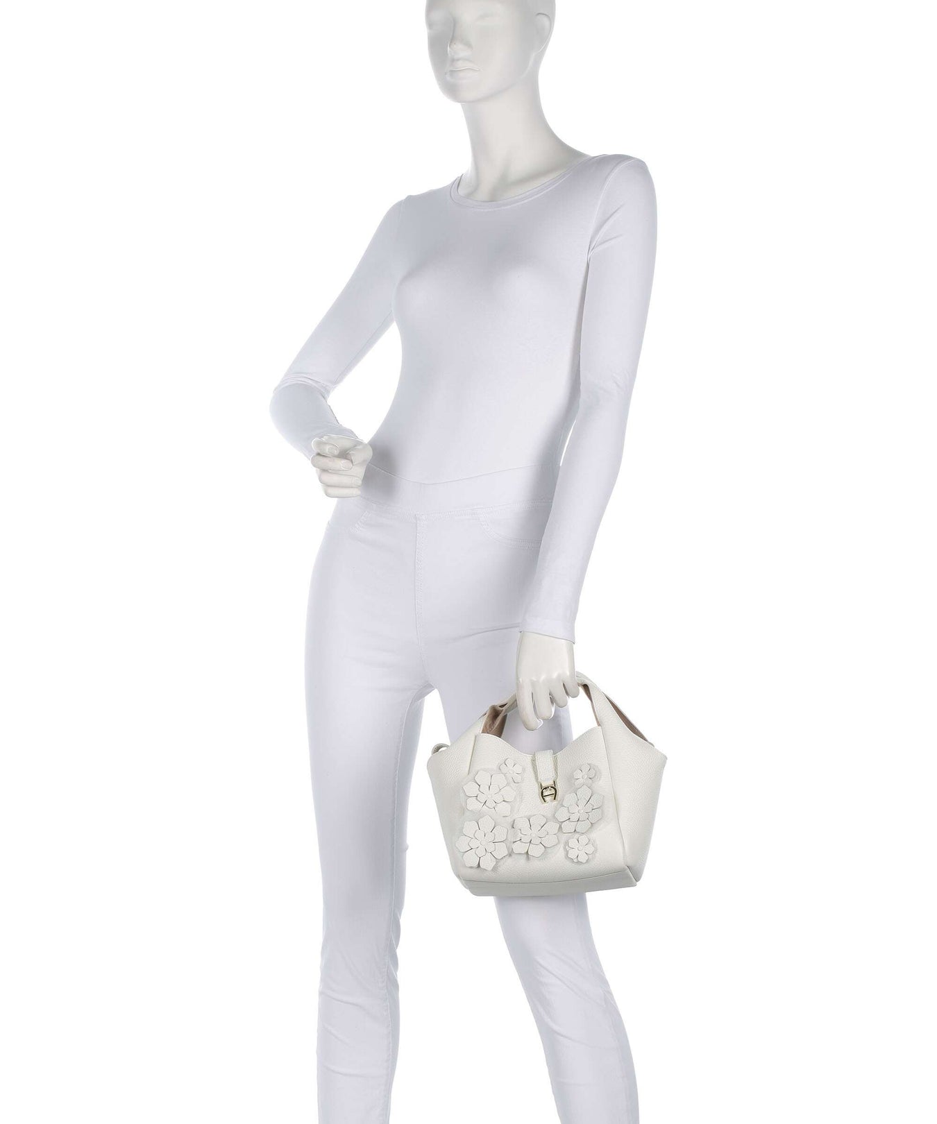 Aigner Zaira S Handbag cotton white