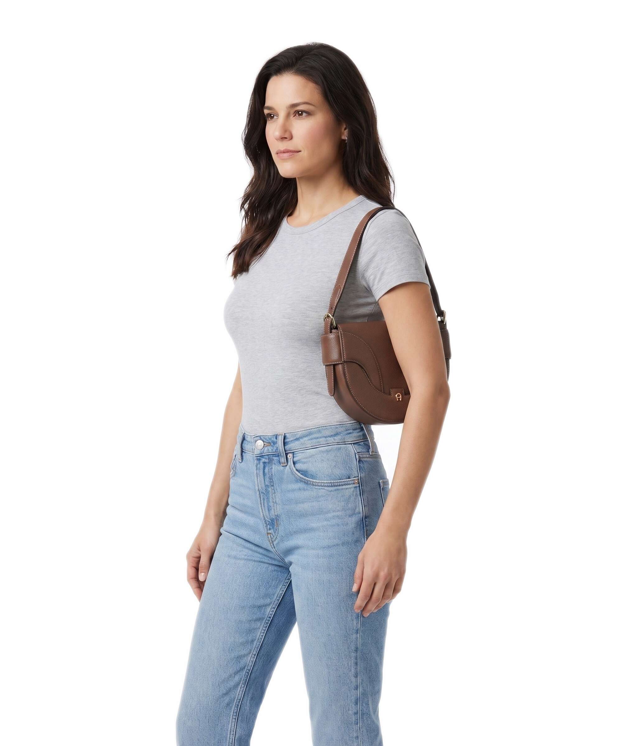 Aigner Sellina S Shoulder bag saddle brown