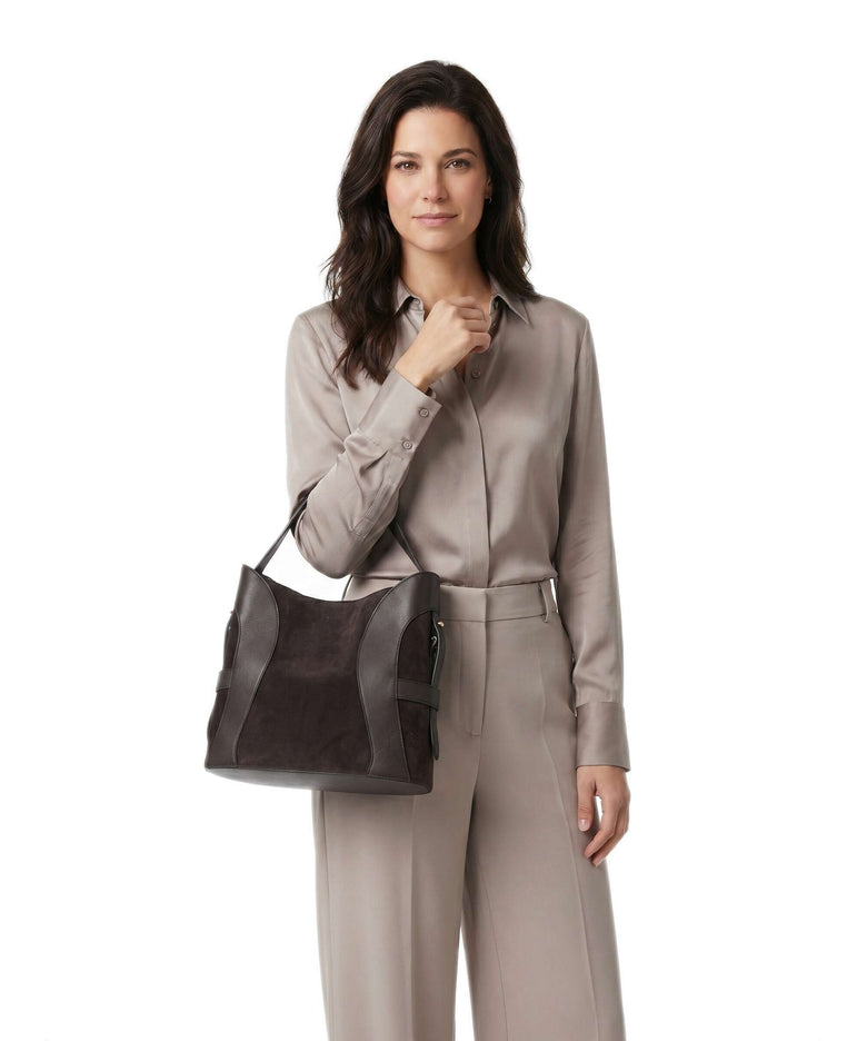 Aigner Deborah M Hobo bag soil brown