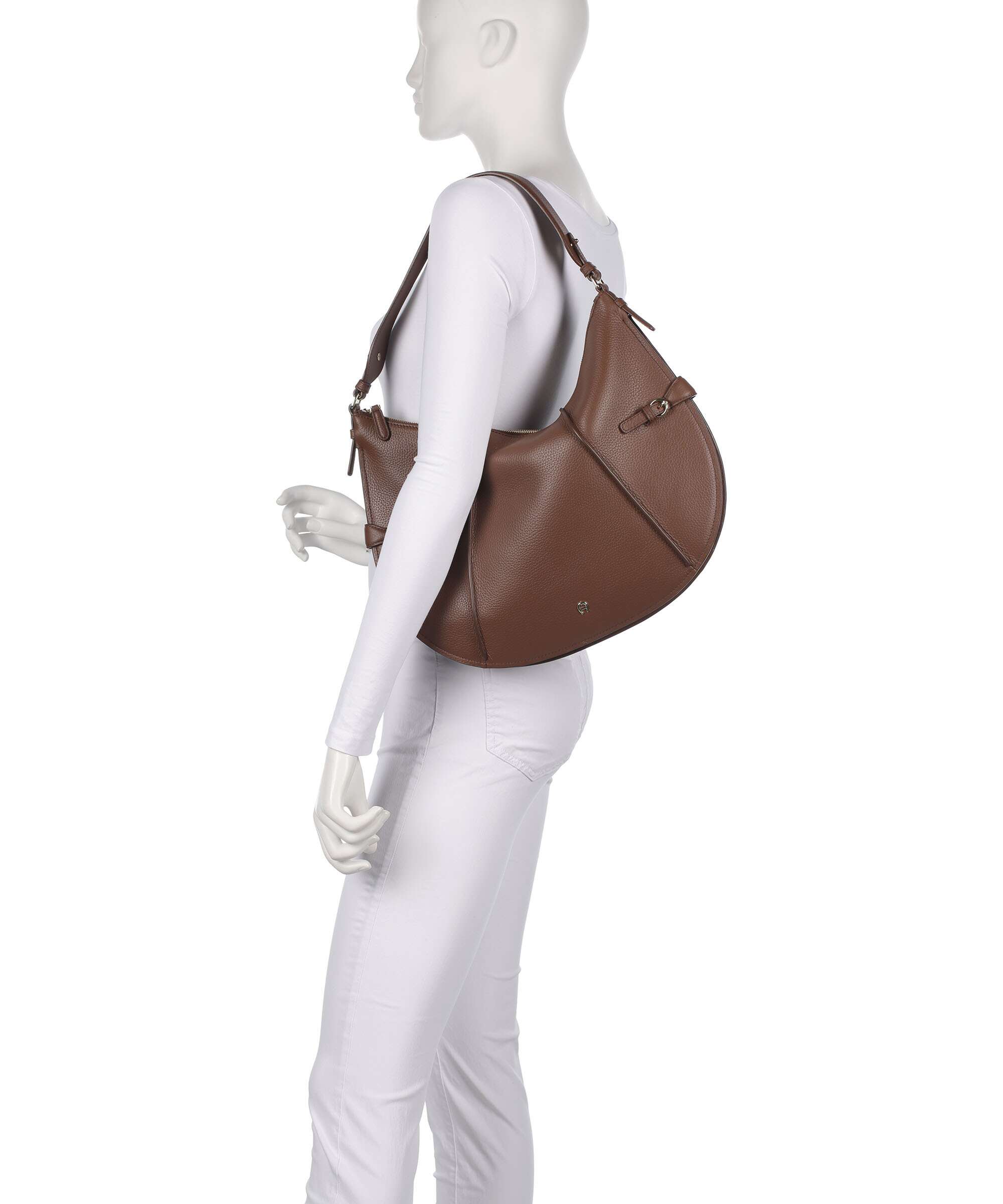 Aigner Cavallo M Hobo bag saddle brown