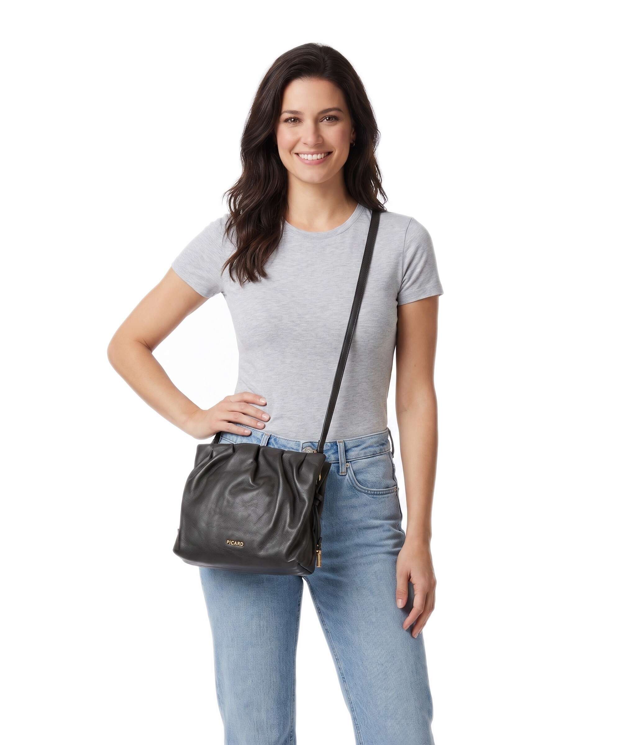 Picard Drape Crossbody bag cafe