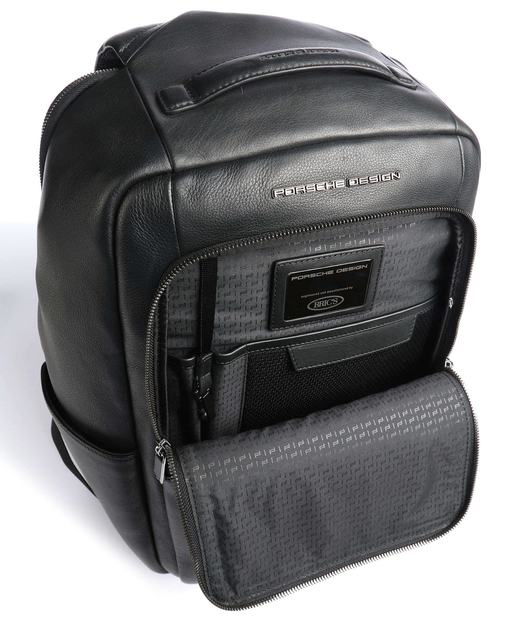 Porsche Design Roadster Leather Laptop backpack black