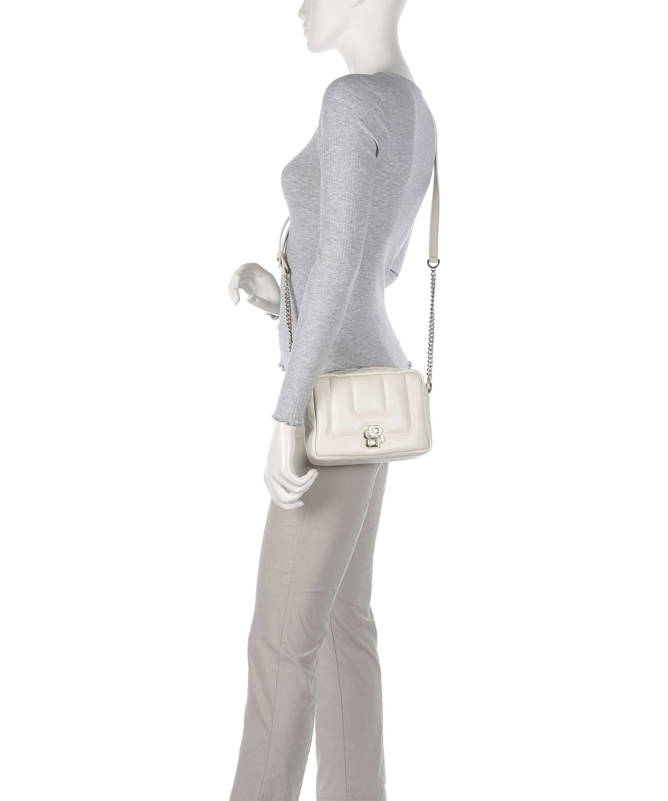 BOSS B Icon Crossbody bag open white