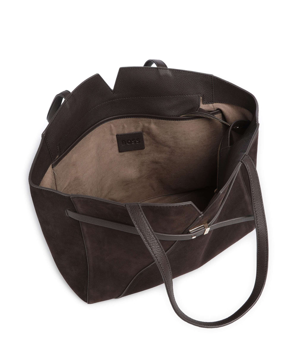 BOSS Revers Tote bag dark brown