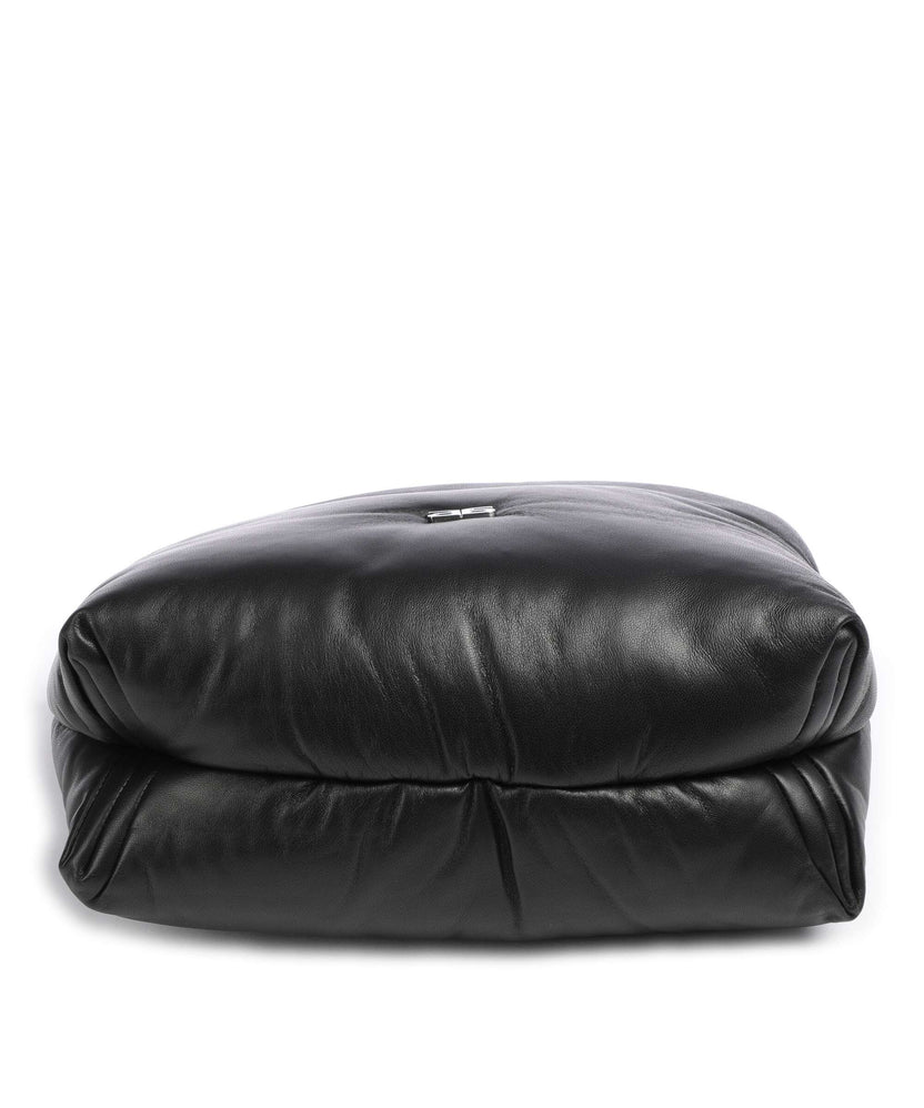 Abro Piuma_Lucido Puffer Hobo bag black/nickel