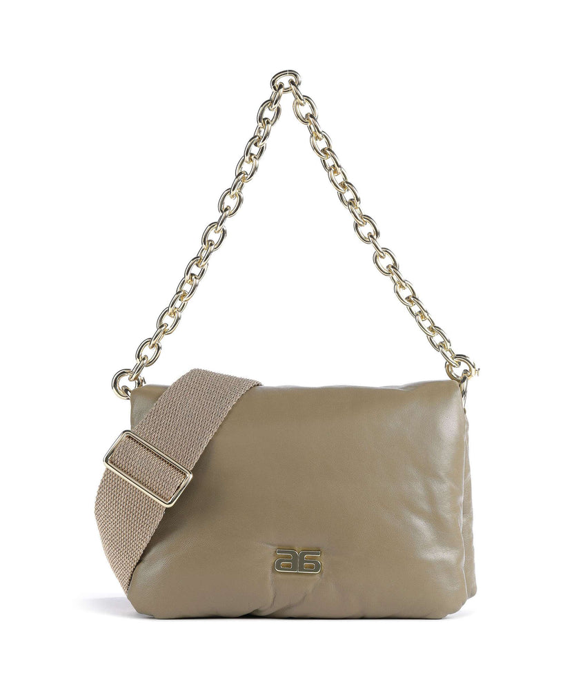 Abro Piuma_Lucido Puffer Shoulder bag siena