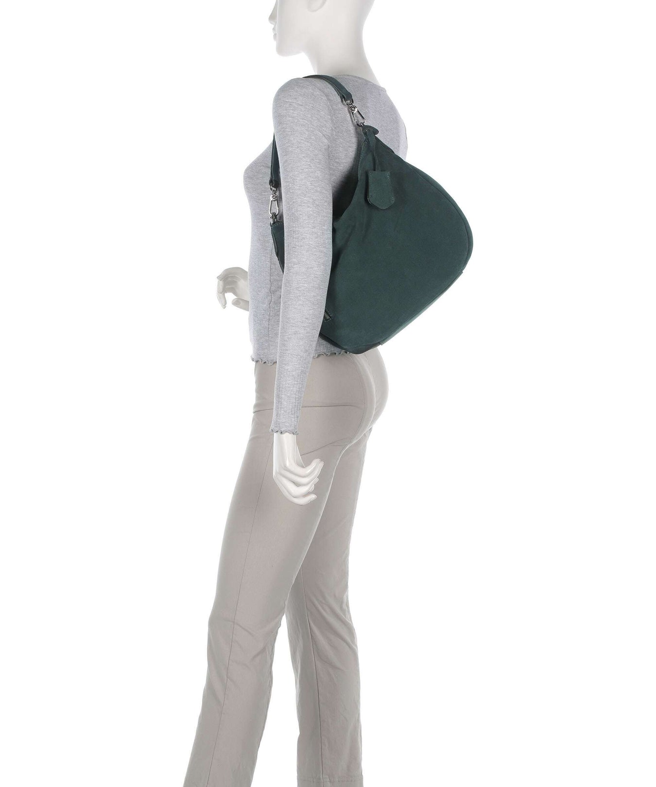 Abro Suede Juna Hobo bag sage