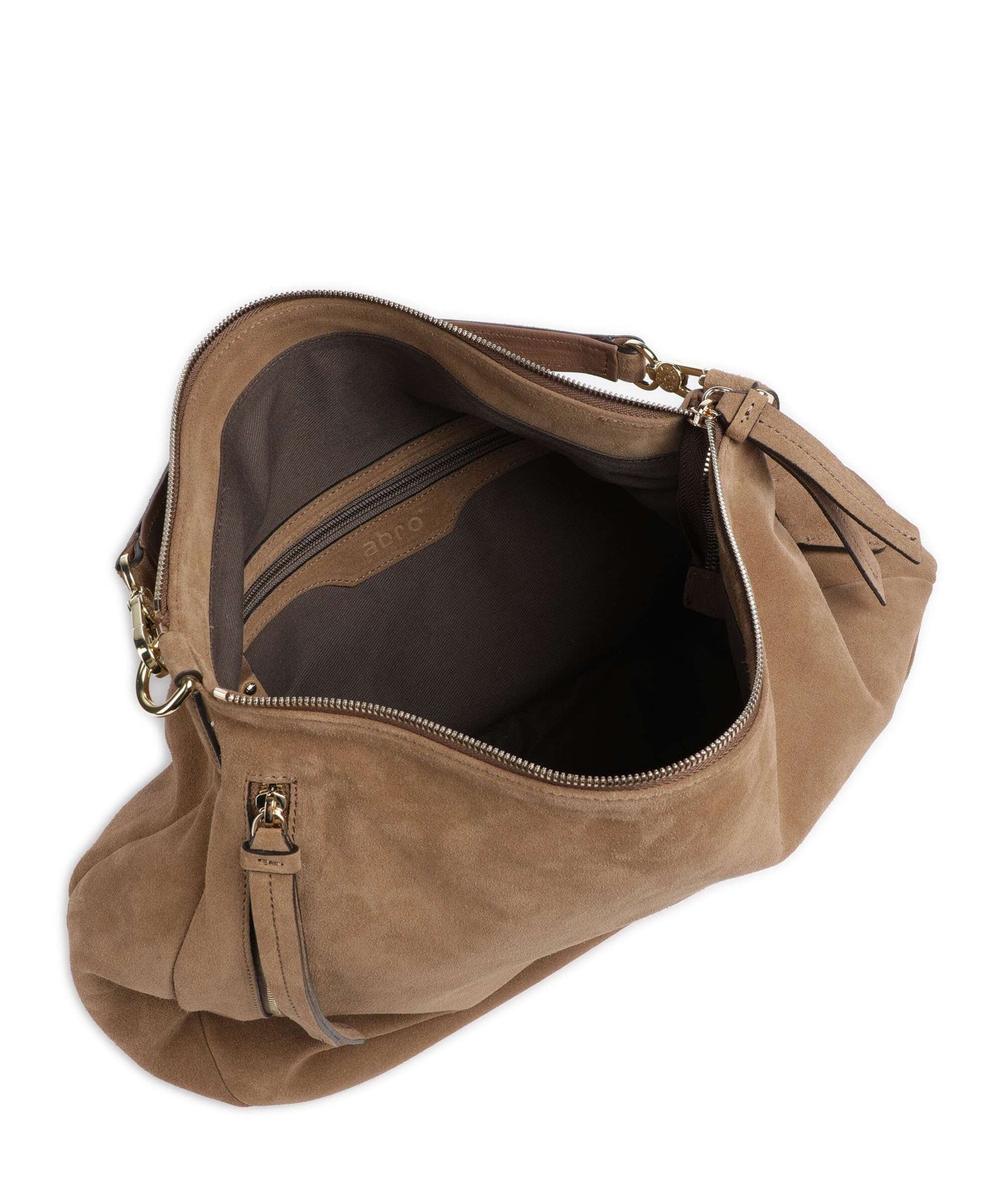 Abro Suede Juna Hobo bag camel