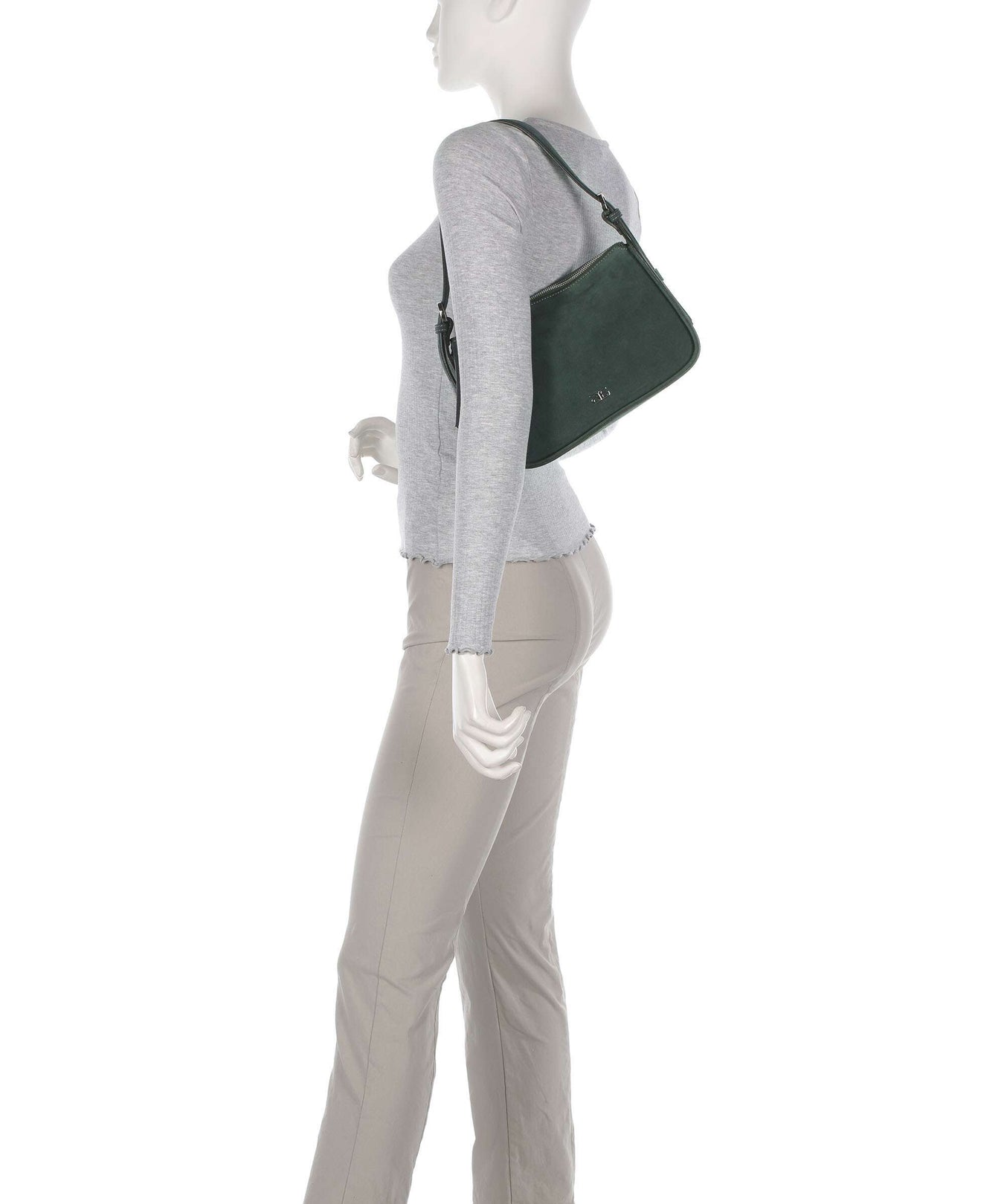 Abro Suede Best Friend Shoulder bag sage