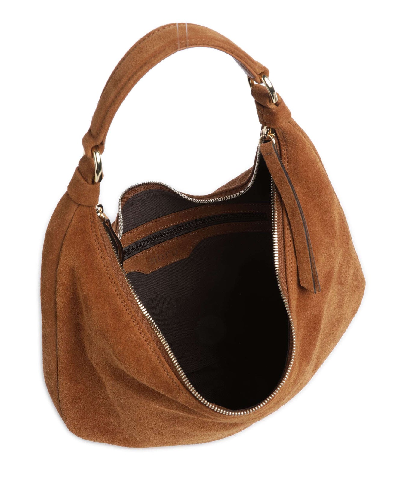 Abro Suede Nana Hobo bag cuoio