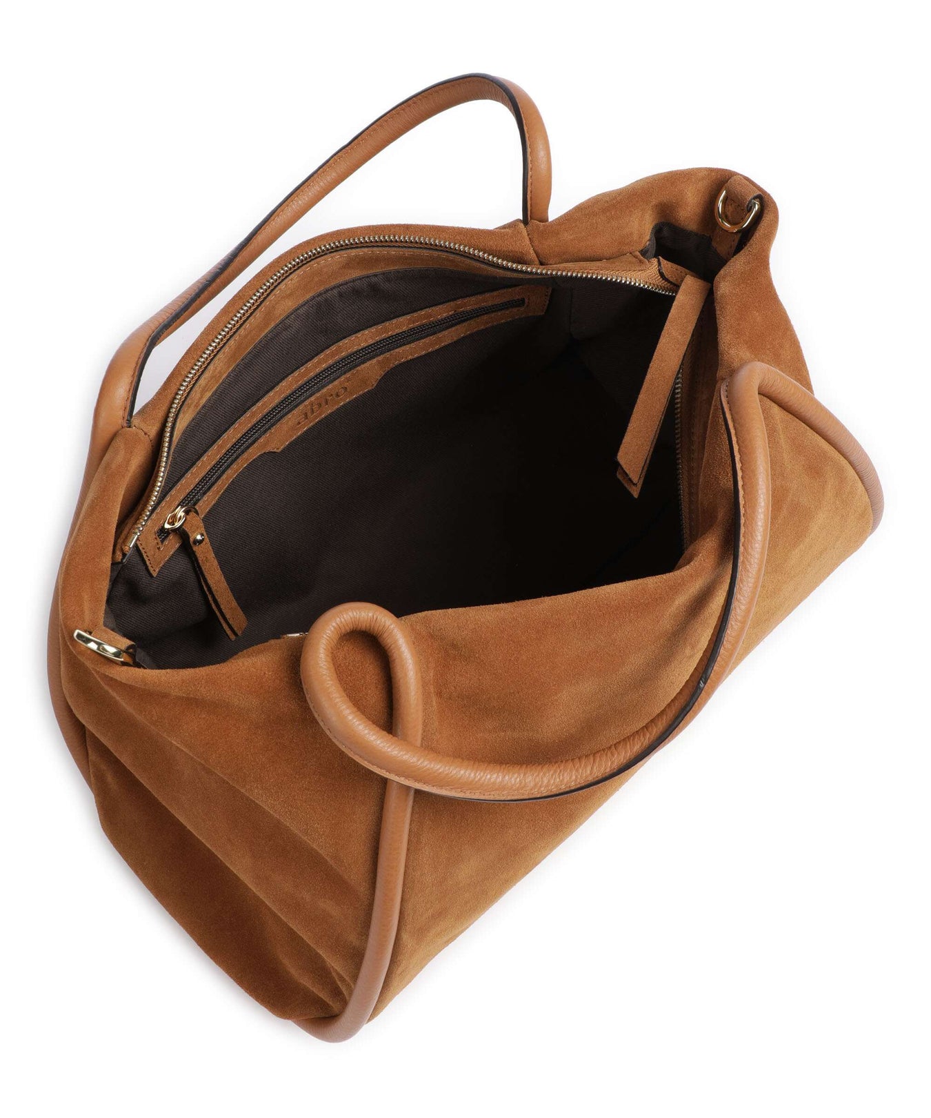 Abro Suede Willow Handbag cuoio