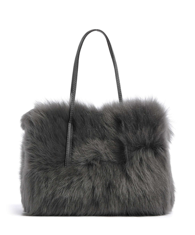 Abro Shearling Noelle Handbag grey