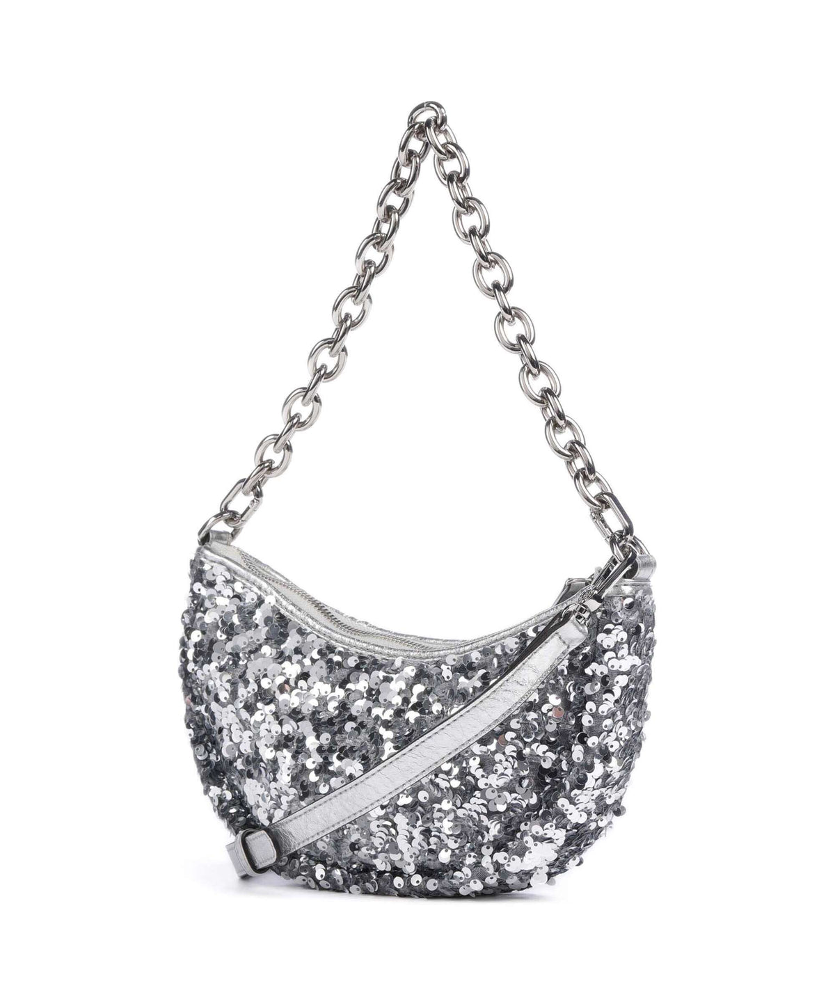 Abro Sequins Moon Shoulder bag silver