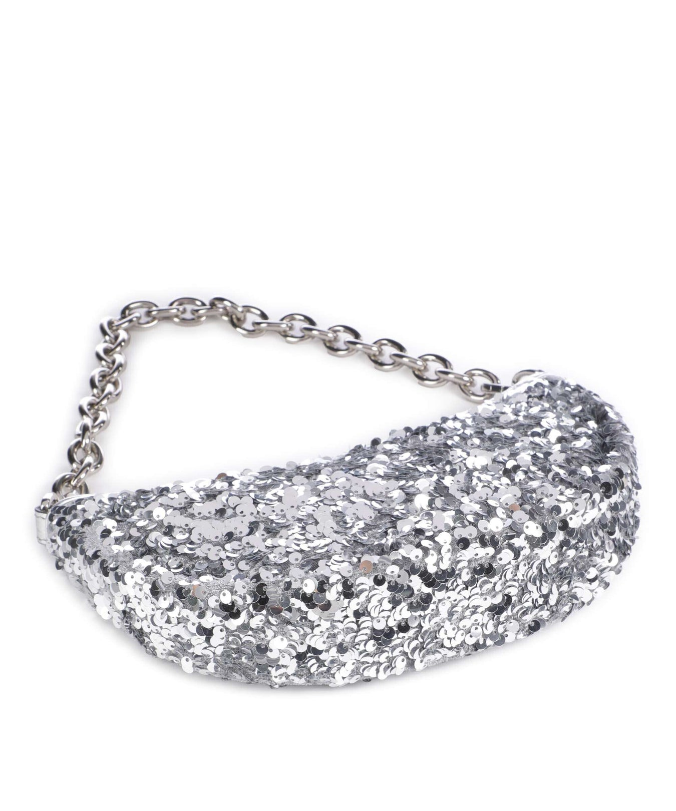 Abro Sequins Moon Shoulder bag silver