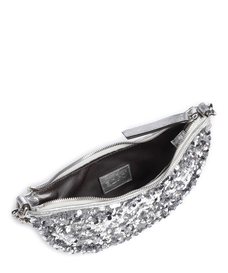 Abro Sequins Moon Shoulder bag silver