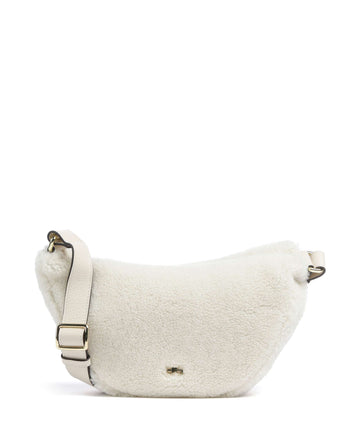 Abro Shearling By My Side Crossbody tas milk