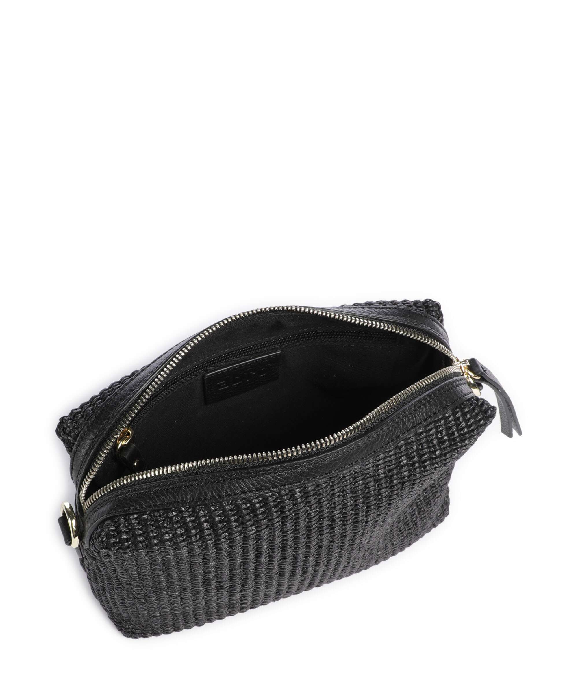 Abro Raffia Kaia Crossbody bag black/gold