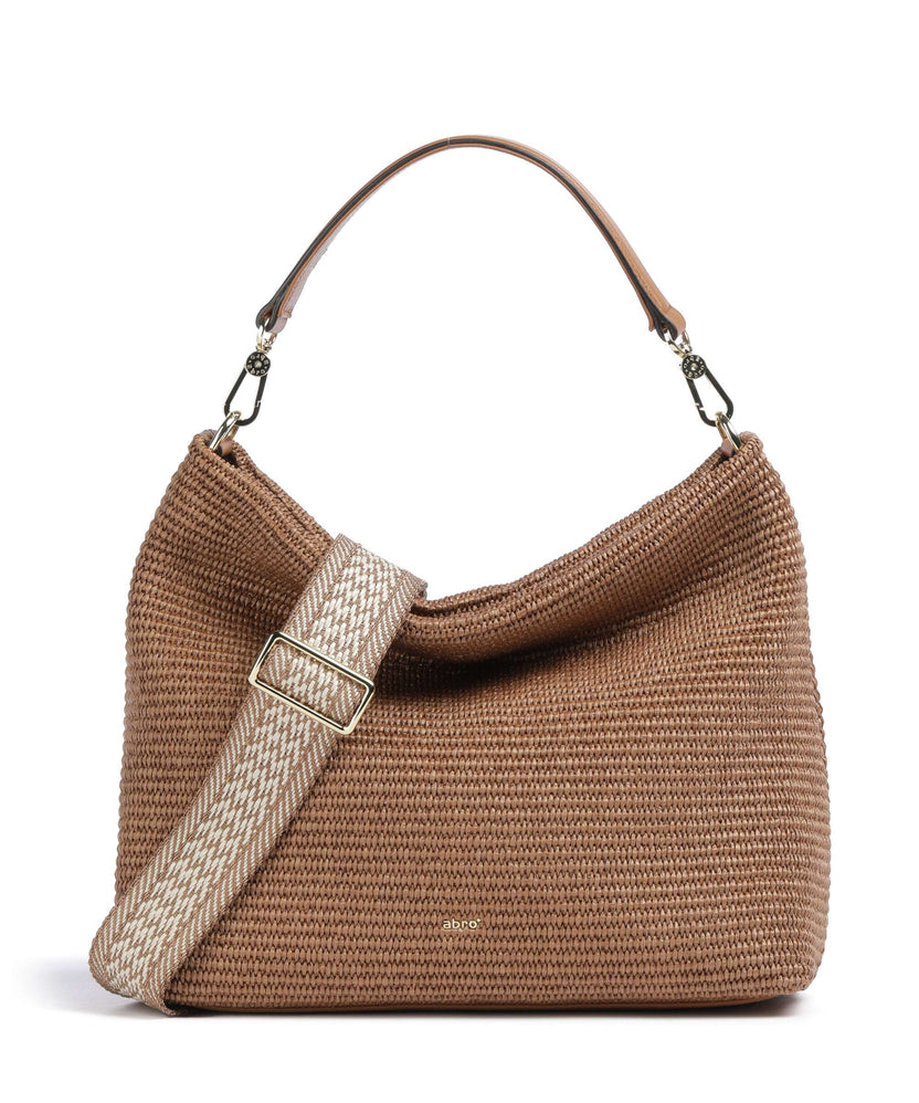Abro Raffia Kaia Hobo bag cuoio