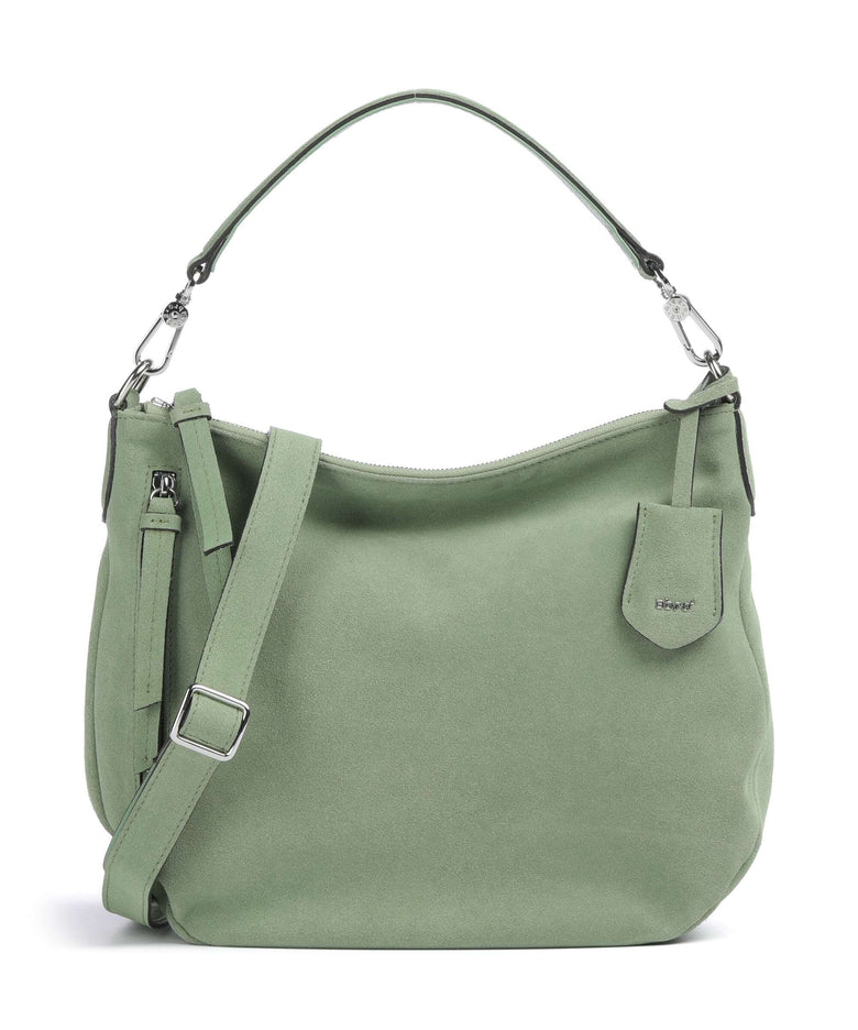 Abro Suede Juna Hobo bag green