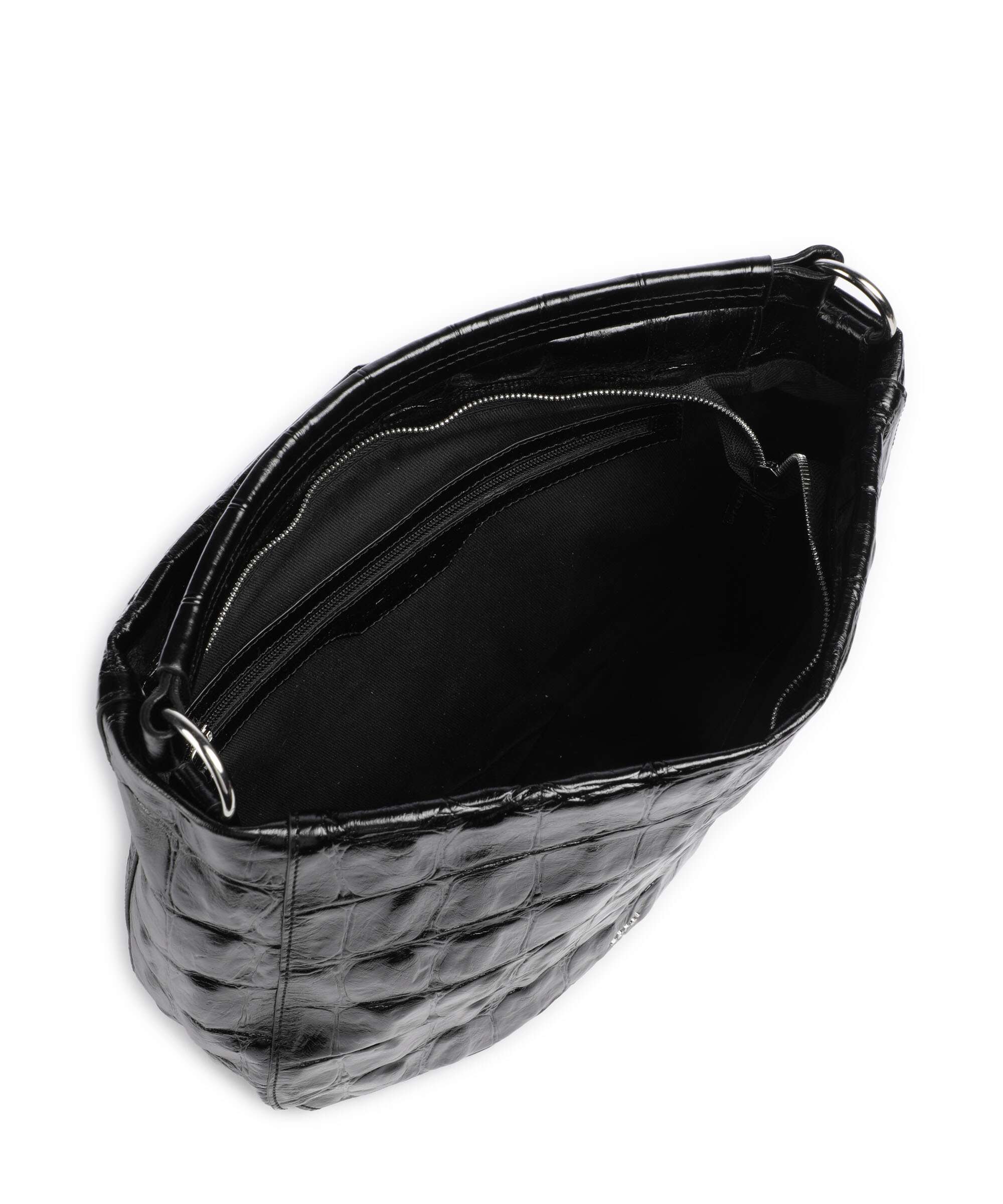 Abro Maxi Cocco Mia Hobo bag black/nickel