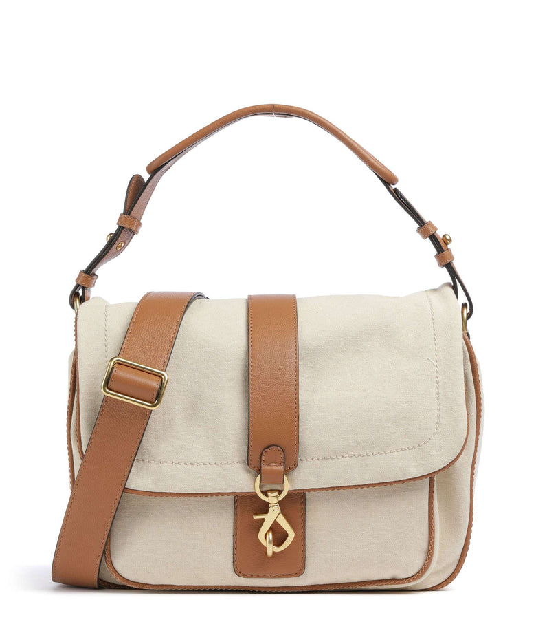 Abro Olana Star Saddle Hobo bag natural/cuoio