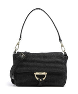 Abro Raffia Temi Schoudertas black/gold