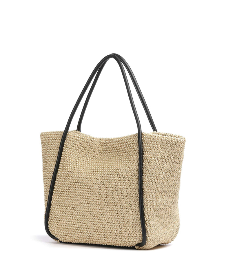 Abro Maglia Raffia Willow Tote bag natural/black