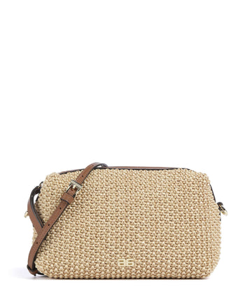 Abro Maglia Raffia Kaia Crossbody tas natural
