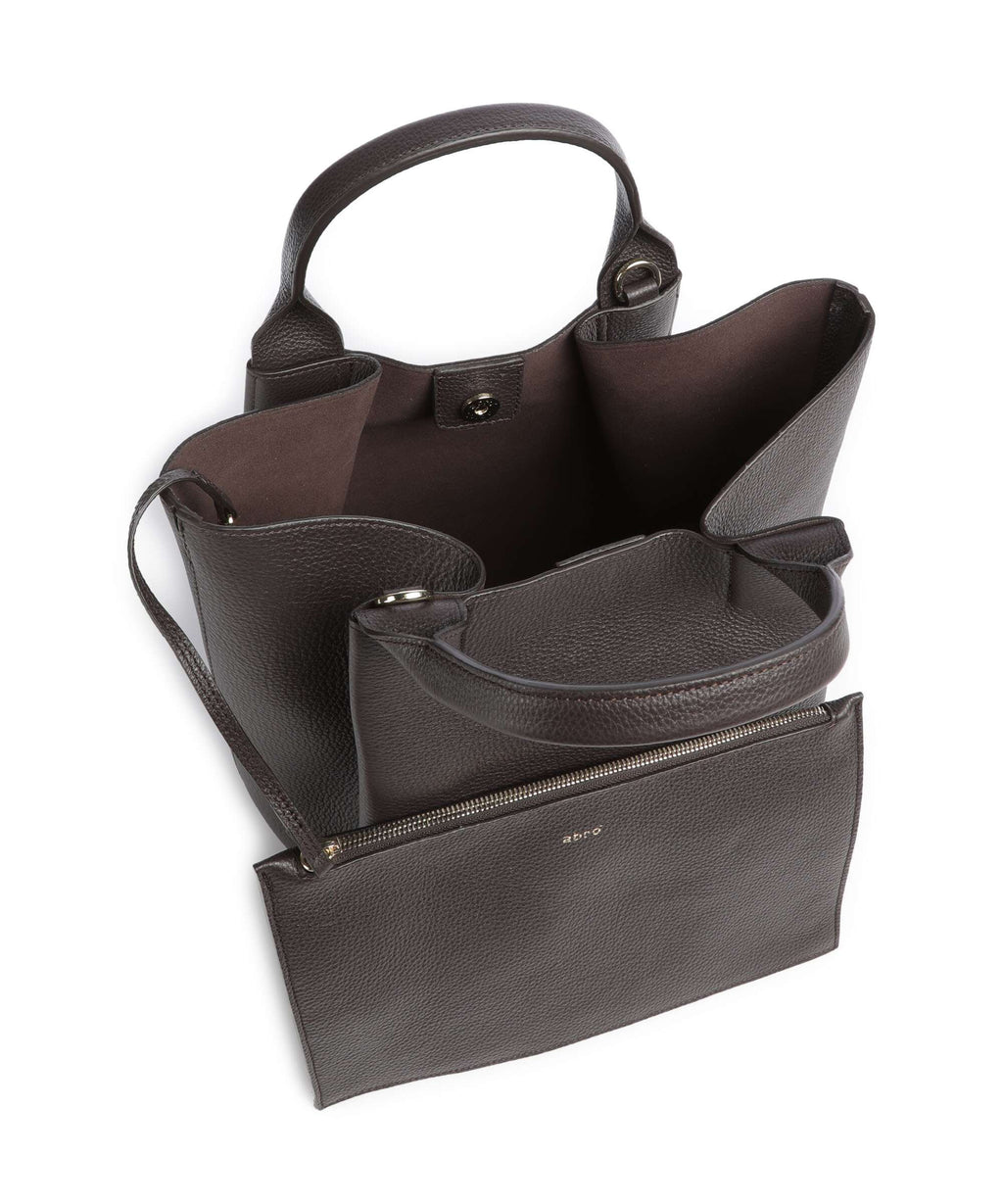 Abro Agave Essential Medium Handbag dark brown