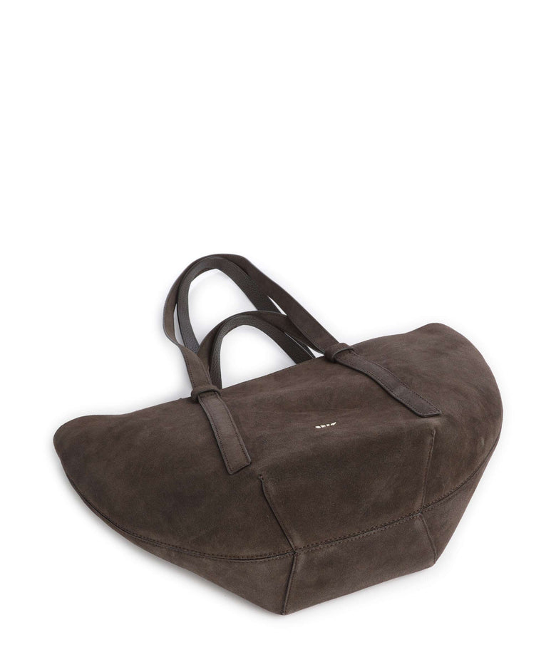 Abro Suede Cosmo Medium Tote bag dark brown